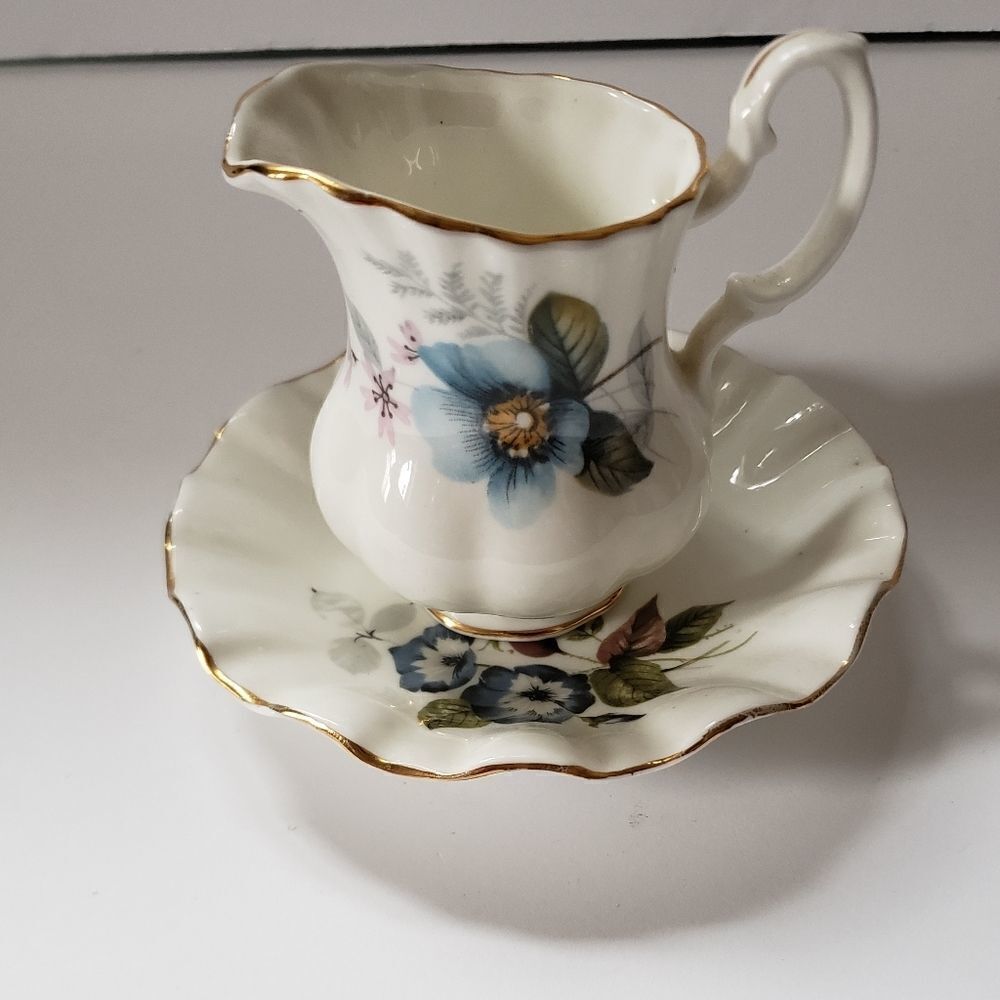 Royal Dover Bone China Creamer & Saucer